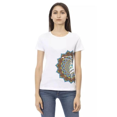 Camisetas de tirantes de algodón blanco Trussardi Action