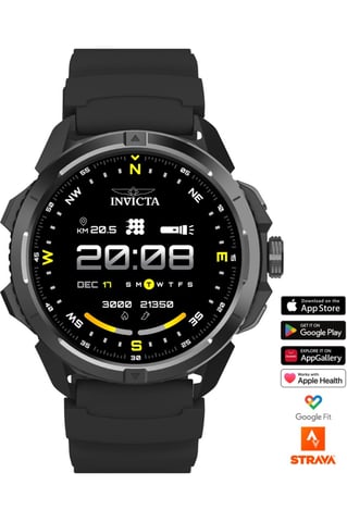 Invicta I-Tech ITECH-009 Reloj de Hombre - Movimiento Smartwatch - Acero Inoxidable con Esfera Negra - 47 mm