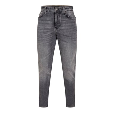 Jeans de hombre Boss de tiro alto slim fit con cinco bolsillos en gris medio