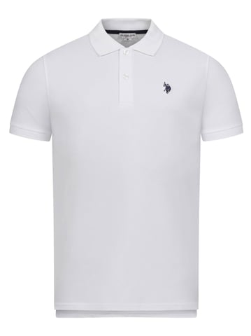 Polo básico de manga corta para hombre U.S. Polo Assn. con tejido elástico