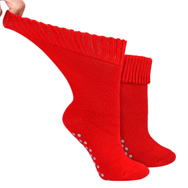 Calcetines de invierno extra anchos para mujer con grips | Calcetines térmicos antideslizantes para dormir