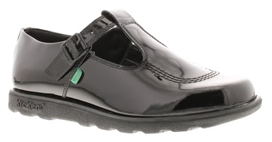 Women's Kickers Fragma T Patent Shoes in Black