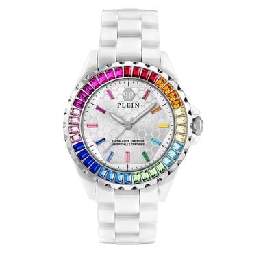 Reloj de vestir de cerámica blanca Philipp Plein