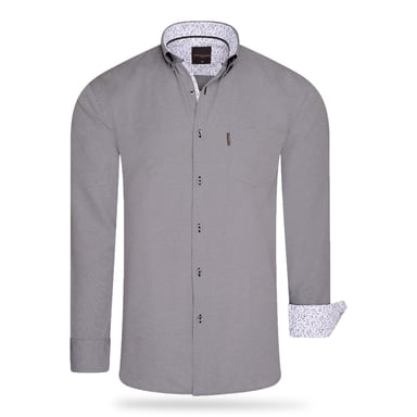 Cappuccino Italia Camisas Regular Fit Camisa Gris Antracita