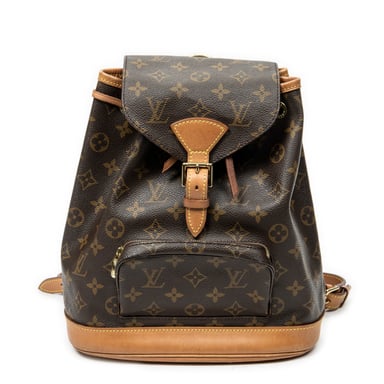 Louis Vuitton Montsouris MM en marrón Lienzo recubierto