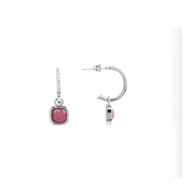 Pendientes Luxenter de Algodon Rosa acabados en rodio - Khan