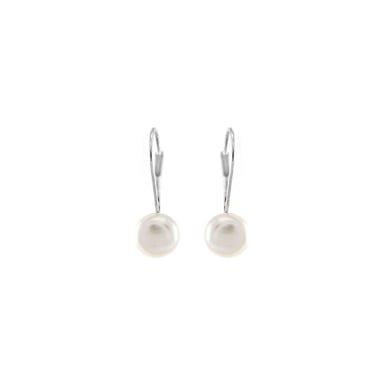 Pendientes Luxenter de Plata de Ley 925 con Perla Blanca acabados en rodio - Essential