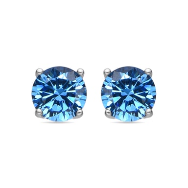 Pendientes Luxenter de Plata de Ley 925 con Circonita Zafiro acabado Rodio - Iona