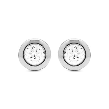 Pendientes Luxenter De Plata De Ley 925 con Circonita Brillante acabado rodio - Zaja