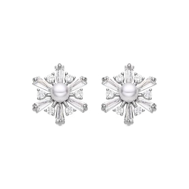 Pendientes Luxenter con Perla Blanca acabado plata - Leth