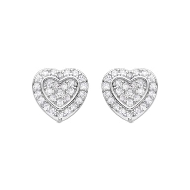 Pendientes Luxenter de Circonita Brillante acabados en rodio - Manye