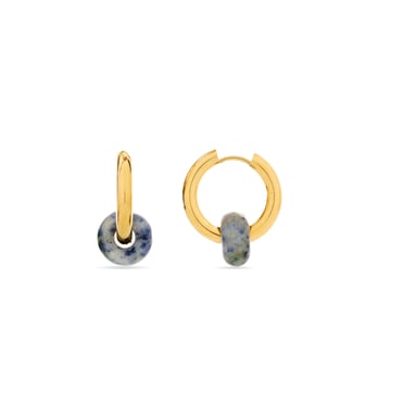 Pendientes Luxenter de Lapislazuli Natural acabados en oro amarillo de 18k - Noku