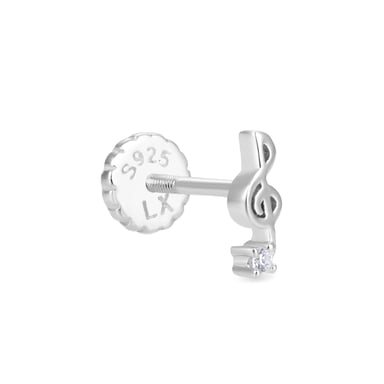 Piercing Luxenter de Plata de Ley 925 con Circonita Brillante acabado en rodio - Tiha