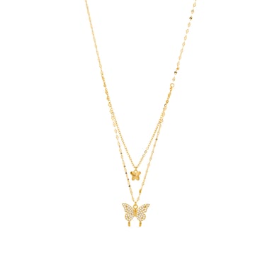 Collar Luxenter de Plata de Ley 925 acabado en oro amarillo de 18K - Ymi