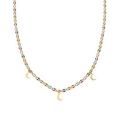 Collar Luxenter de Plata de Ley 925 y Lacado Multicolor acabado oro 18k - Liesi