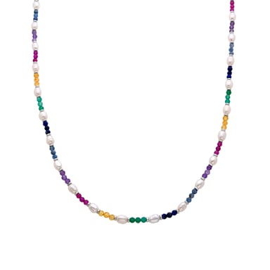 Collar Luxenter de Plata de Ley 925 con Cristal Multicolor acabado en rodio - Biroal