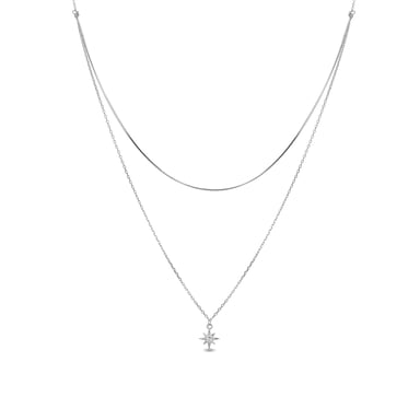 Collar Luxenter de Plata de Ley 925 con Circonita Brillante acabado en rodio - Lialt