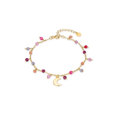 Pulsera Luxenter de Plata de Ley 925 con Cristal Multicolor acabada en oro amarillo de 18K - Tryx