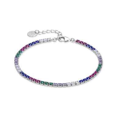 Pulsera Luxenter de Plata de Ley 925 con Circonita Multicolor acabada en rodio - Tahu