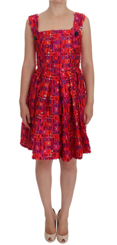 Vestido Mini de Estampado Geométrico Dolce Gabbana