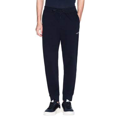 Pantalones de chándal de algodón azul Armani Exchange