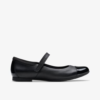 Scala Gem Y Black Leather Zapatos