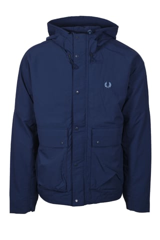 FRED PERRY CROPPED RIPSTOP PARKA TENNIS BLUE