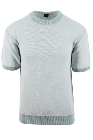 Boss Orange KANTONIO KNITTED T-SHIRT TURQUOISE