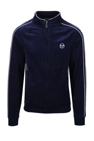 SERGIO TACCHINI TASSO VELOUR TRACK TOP MARITIME BLUE/WHITE