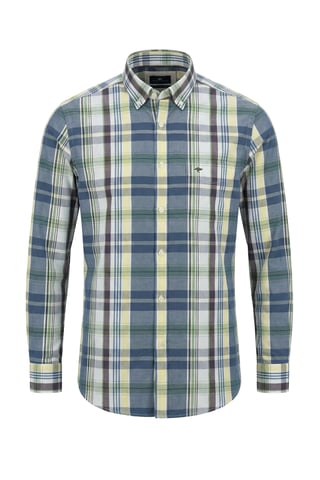 FYNCH-HATTON LONG SLEEVED SHIRT AUBERGINE
