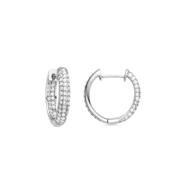 Luxenter Pendientes de Plata de Ley 925 con Circonita Brillante acabados en rodio - Deuka