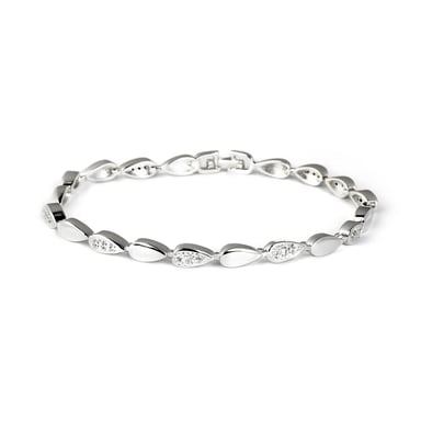 Luxenter Pulsera de Circonita Brillante acabado en rodio - Tanal