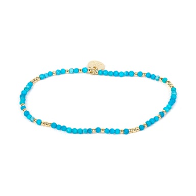 Luxenter Pulsera acabado oro amarillo de 18k y Turquesa - Midxi
