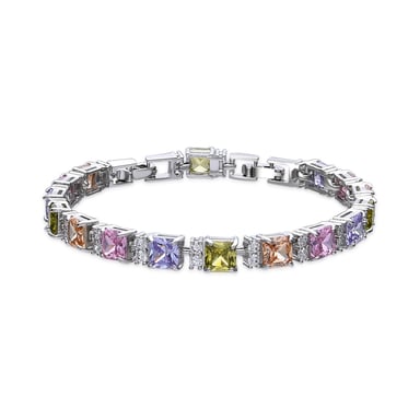 Luxenter Pulsera acabado plata y Circonita Multicolor - Lita