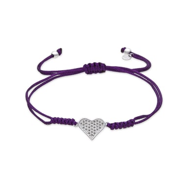 Luxenter Pulsera acabado plata y Circonita Brillante - Heart