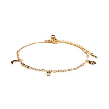 Luxenter Tobillera acabado en oro amarillo de 18k - Duaha