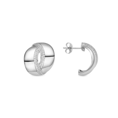 Luxenter Pendientes de Plata de Ley 925 y Circonita Brillante acabado rodio - Asrae
