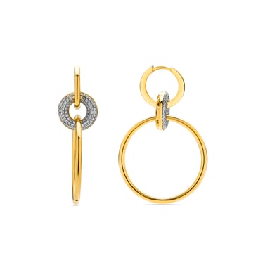 Luxenter Pendientes de Plata de Ley 925 y Circonita Brillante acabado en rodio - Wanty