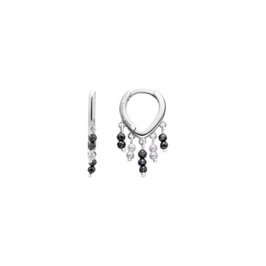 Luxenter Pendientes de Plata de Ley 925 y Perla Blanca acabado en rodio - Ukraes