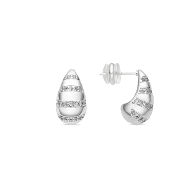 Luxenter Pendientes acabado plata y Circonita Brillante - Imaspa