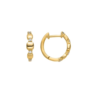 Luxenter Pendientes de Plata de Ley 925 y Circonita Brillante acabado oro amarillo de 18k - Sures