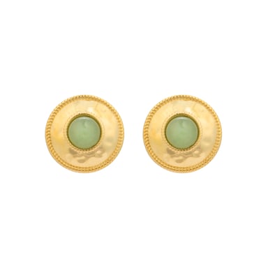 Luxenter Pendientes acabado oro amarillo de 18k y Turquesa - Tezo