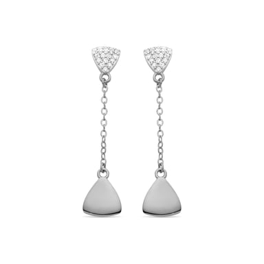 Luxenter Pendientes de Plata de Ley 925 con Circonita Brillante acabados en rodio - Syso