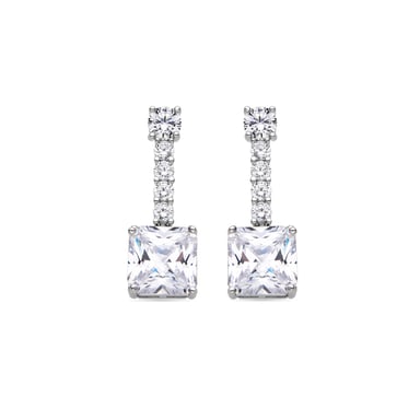 Luxenter Pendientes de Plata de Ley 925 y Circonita Brillante acabado en rodio - Asju