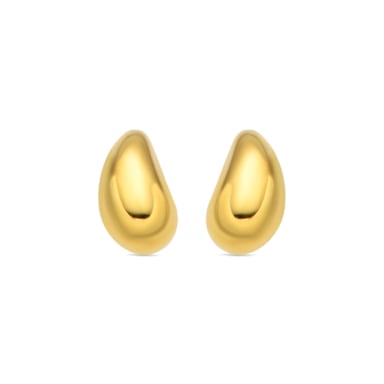 Luxenter Pendientes de Plata de Ley 925 acabado oro amarillo de 18k - Nokie