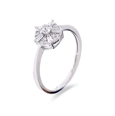 Luxenter Anillo de Plata de Ley 925 y Circonita Brillante acabado en rodio - Umya