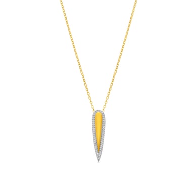 Luxenter Collar de Plata de Ley 925 y Circonita Brillante acabado oro 18k - Omiya