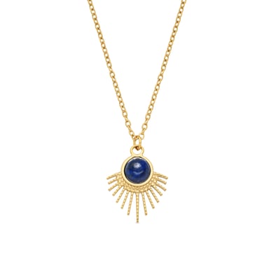 Luxenter Collar de Lapislazuli Natural acabado en oro amarillo 18k - Ankyo