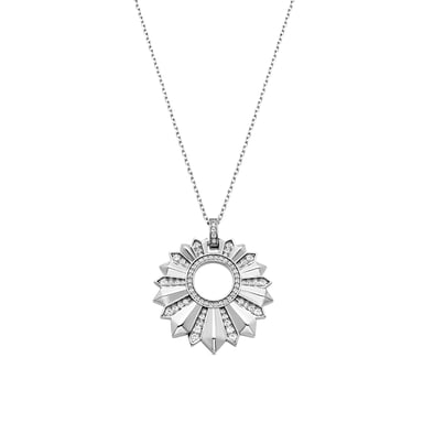 Luxenter Collar de Plata de Ley 925 y Circonita Brillante acabado en rodio - Saneda