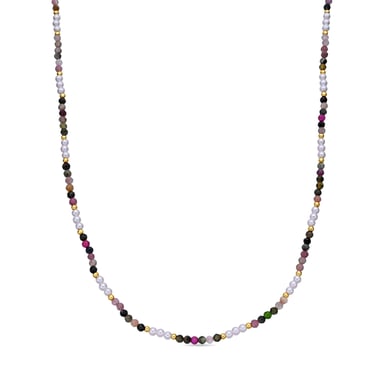 Luxenter Collar de Turmalina Multicolor acabado en oro amarillo 18k - Sury